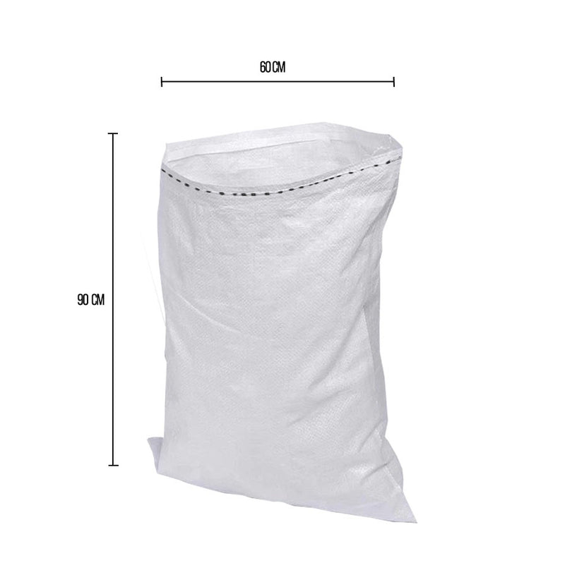 50 Sacos De Ráfia Liso Branco De 90x60 m Para Rações e Grãos - 70x50cm