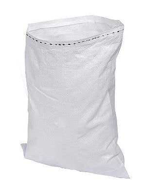 50 Sacos De Ráfia Liso Branco De 90x60 m Para Rações e Grãos - 70x50cm