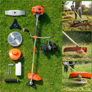 Roçadeira a Gasolina 2 Tempos Profissional 75CC 3HP Com Lâmina 3 e 2 Pontas Facão, Disco 80 Dentes, Kit de Reparo e Acessórios Knakasaki