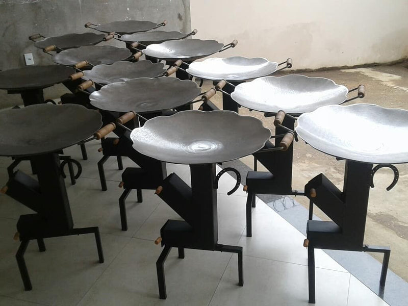 Kit Tacho 62cm + Suporte a Lenha/Carvão