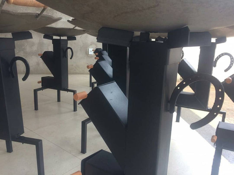 Kit Tacho 52cm + Suporte a Lenha/Carvão