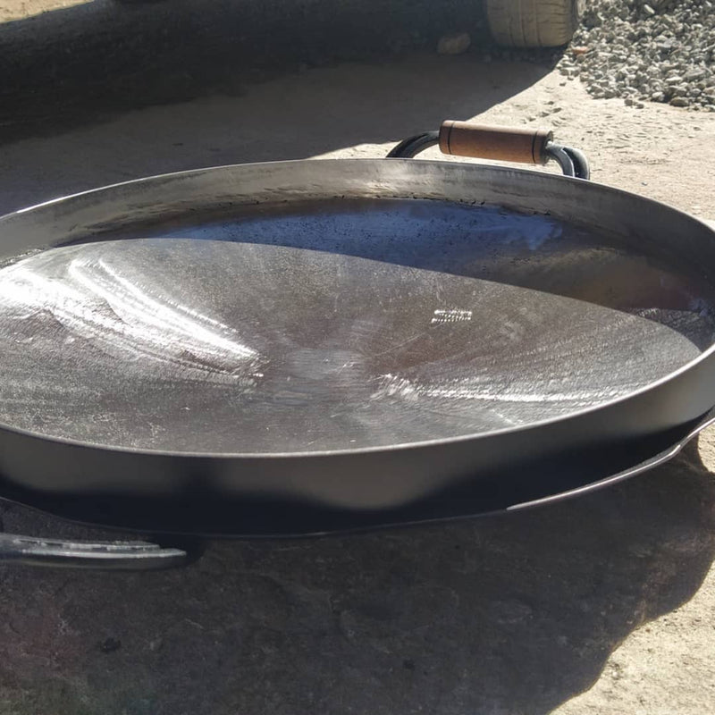 Tacho com Bordas 55cm Original em Aço de Carbono Alças de Ferradura