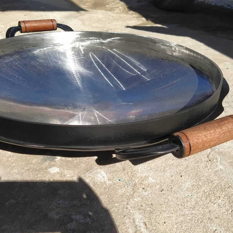 Tacho com Bordas 55cm Original em Aço de Carbono Alças de Ferradura