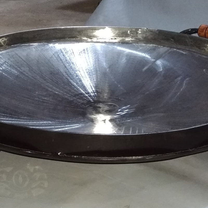 Tacho com Bordas 55cm Original em Aço de Carbono Alças de Ferradura